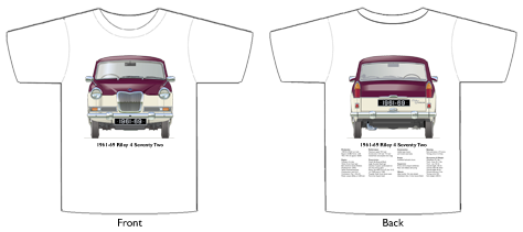 Riley 4 Seventy Two 1961-69 T-shirt Front & Back